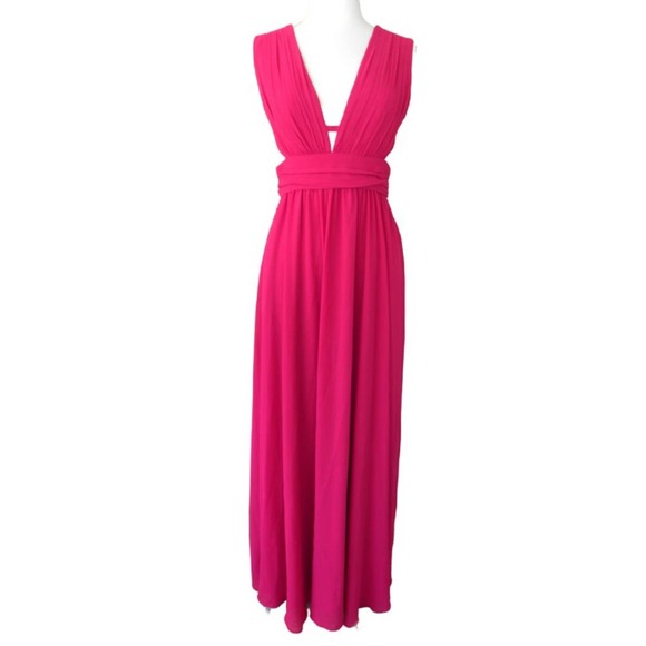 Badgley Mischka Pink Maxi Dress - Picture 2 of 12